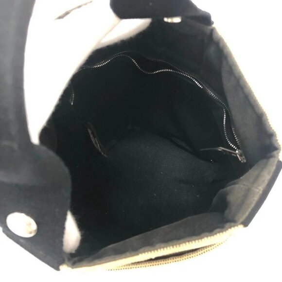 HERMES Sakso PM Handbag Bag Backpack Hand Bag Canvas Black/SilverHardware main image 14